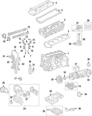 Xéc Măng Cos Qr25 Nissan X - trail Mã phụ tùng 12033JG30A