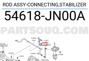 Rotuyn Cân Bằng Trước Phải Nissan Qashqai OEM 54618JN00A