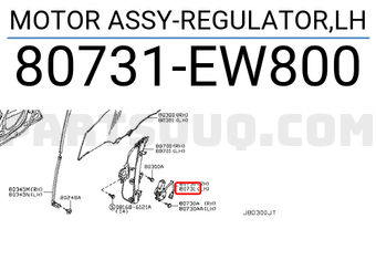 Mô Tơ Lên Xuống Kính Trước Trái Nissan Livina Mã phụ tùng 80731EW800