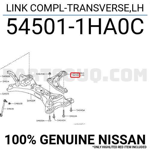 Càng A Trái Nissan Sunny Mã phụ tùng 545011HM0B