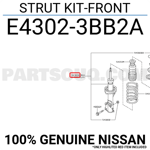 Giảm Xóc Trước Phải Nissan Sunny OEM E43023BB1A