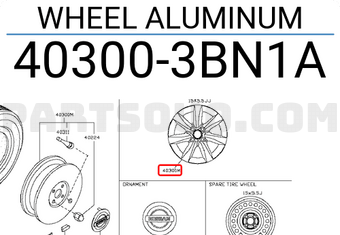 Lazang Đức Nissan Sunny Mã phụ tùng 403003AW0A