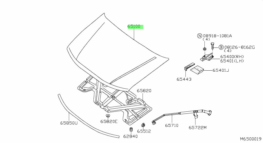 Nắp Ca Pô Nissan Sunny Mã phụ tùng F51003AWMA