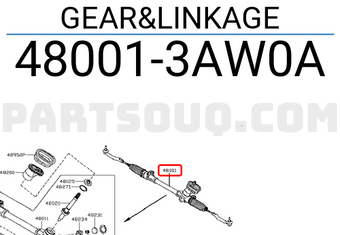Thước Lái Trợ Lực Điện Nissan Sunny Mã phụ tùng 480013AW0A