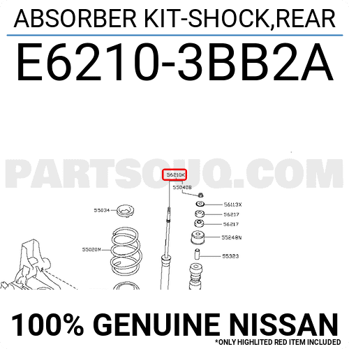 Giảm Xóc Sau Nissan Sunny Mã phụ tùng E62103BB2A