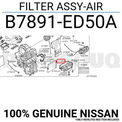 Lọc Gió Điều Hòa Nissan Livina Mã phụ tùng b7891ed50a