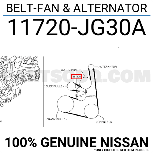 Dây Curoa Tổng Qr25 - 6Pk1808 Nissan X - trail Mã phụ tùng 11720JG30A