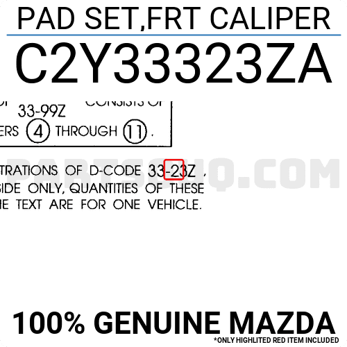 Má Phanh Trước Mazda Mazda 3 Mã phụ tùng C2Y33323ZA