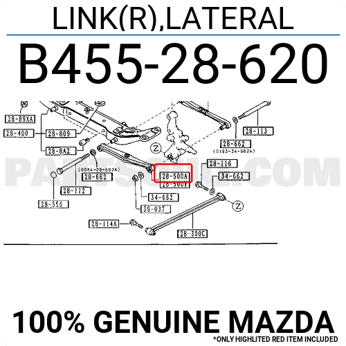 Cao Su Thanh Giằng Ngang Sau Mazda 323 Mã phụ tùng b45528620