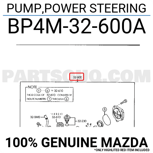 Bơm Trợ Lực Mazda Mazda 3 OEM BP4M32600C