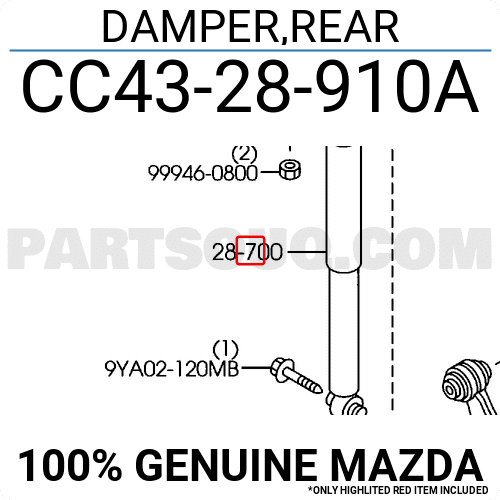 Giảm Xóc Sau Ắc Dài Mazda Mazda 5 Mã phụ tùng CC4328910A