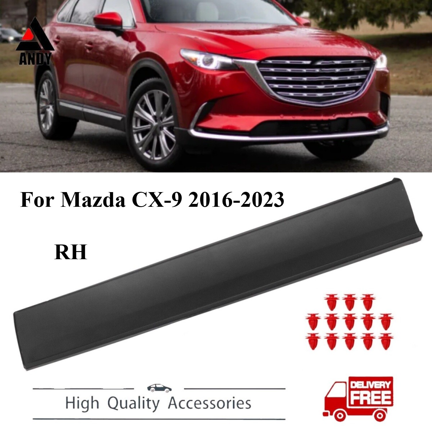 Nẹp Mạ Cản Trước Mazda BT-50 Mã phụ tùng MZBM039