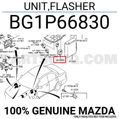 Công Tắc Pha Cos Mazda 323 OEM BG2L66120A