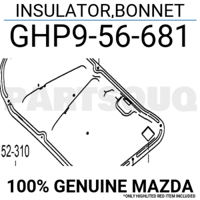 Tấm Cách Nhiệt Ca Pô Mazda Mazda 6 Mã phụ tùng GHP956681