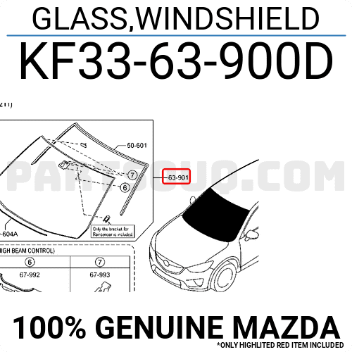 Kính Chắn Gió Mazda CX-5 Mã phụ tùng KF3363900D