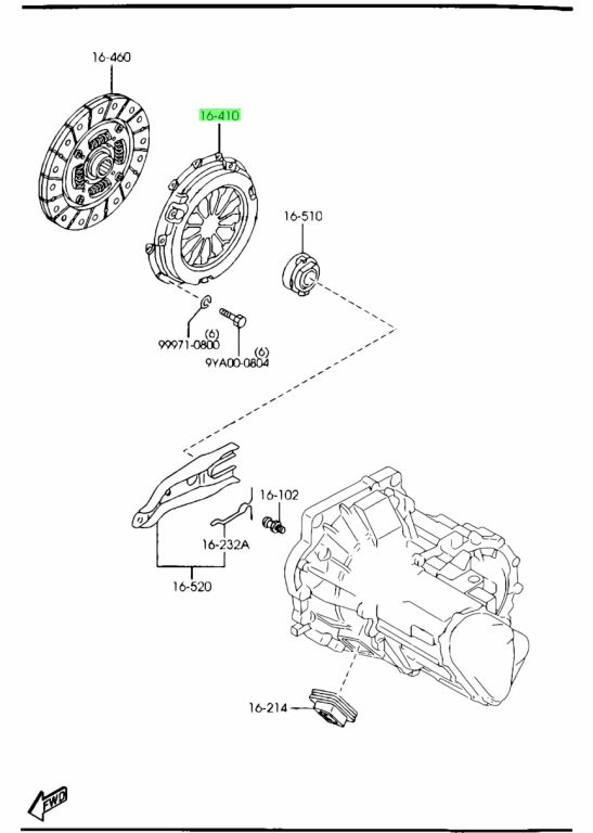 Bàn Ép Mazda 323 Mã phụ tùng B62616410