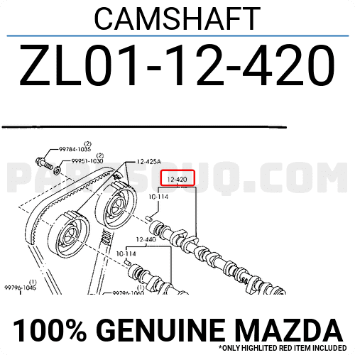 Trục Cam Hút Mazda 323 Mã phụ tùng ZL0112420