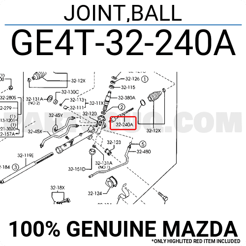 Rotuyn Lái Trong Mazda 626 Mã phụ tùng GE4T32240A
