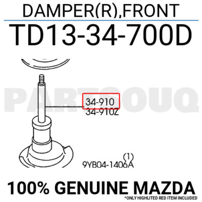 Giảm Xóc Trước Phải Mazda CX-9 OEM TD1334700D