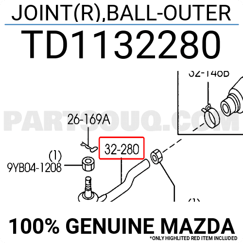 Rotuyn Lái Ngoài Phải Mazda CX-9 OEM TD1132280