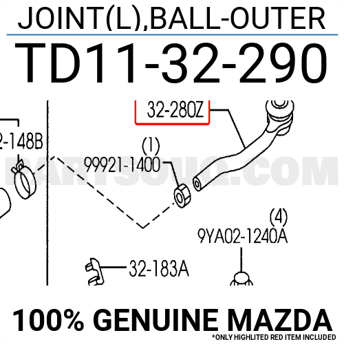 Rotuyn Lái Ngoài Trái Mazda CX-9 OEM TD1132290