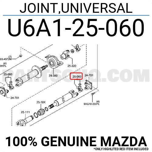 Bi Treo Các Đăng Mazda BT-50 Mã phụ tùng U6A125060