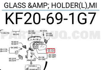 Mặt Gương Trái Mazda CX-5 Mã phụ tùng KF20691G7