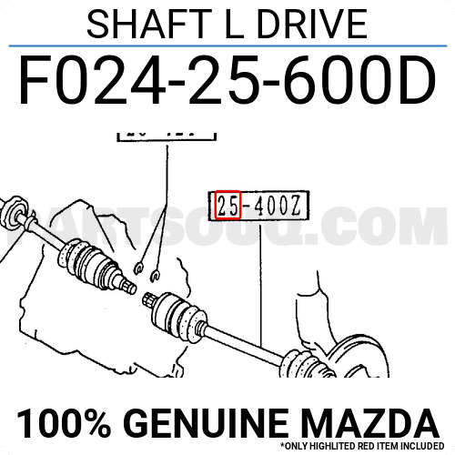 Láp Ngoài 26X22x56 Mazda 323 Mã phụ tùng F02425600H