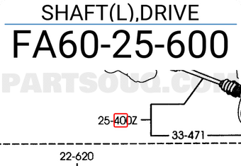 Láp Ngoài 26X28x56 Mazda 323 Mã phụ tùng FA6025600A