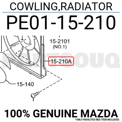 Quạt Gió Động Cơ Mazda CX-5 Mã phụ tùng PE0115210