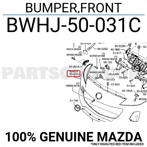 Cản Trước Mazda Mazda 3 OEM BWHJ50031C-tongyang
