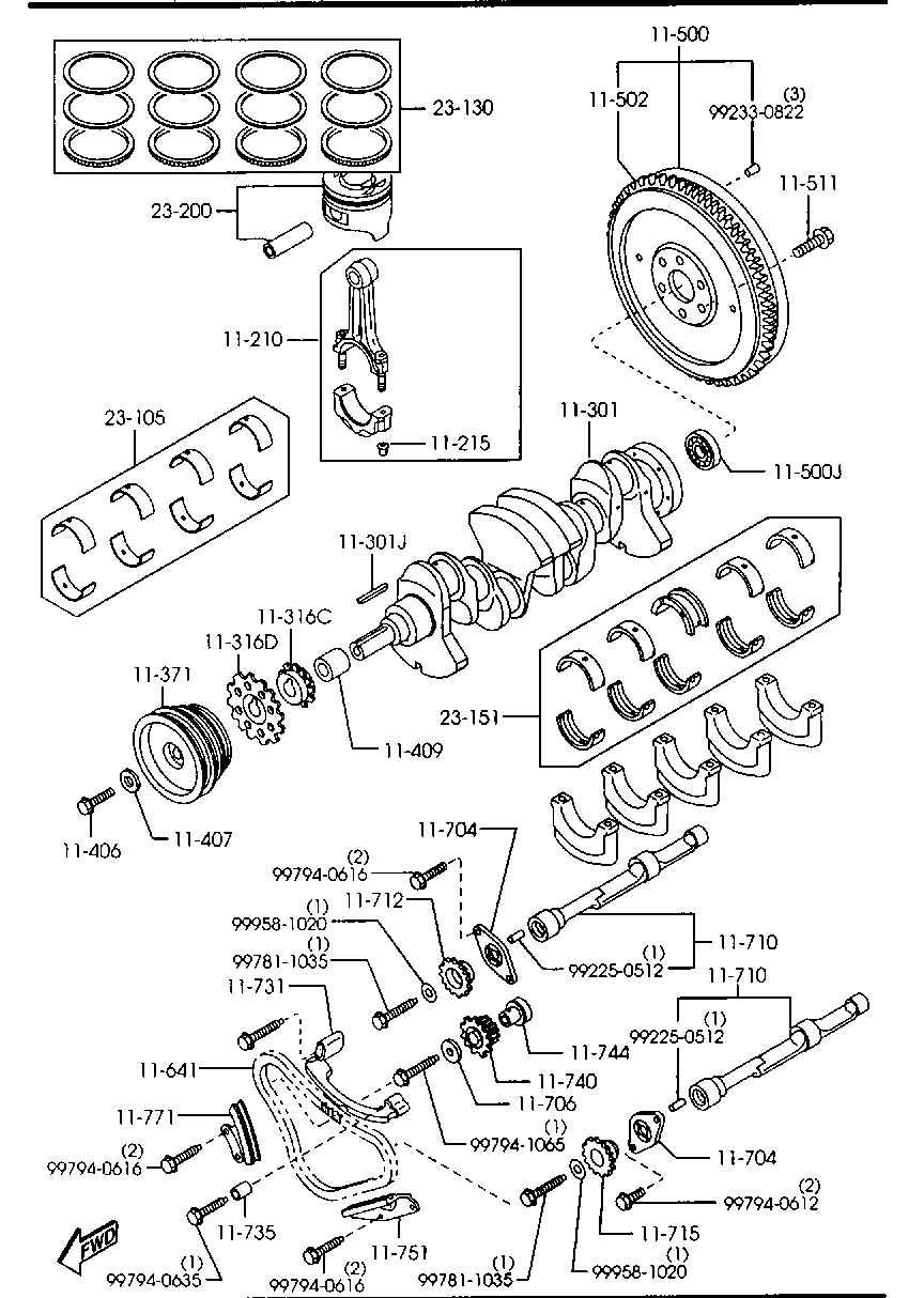 Piston Cos 0 - Máy Xăng Mazda BT-50 Mã phụ tùng g60211sa0