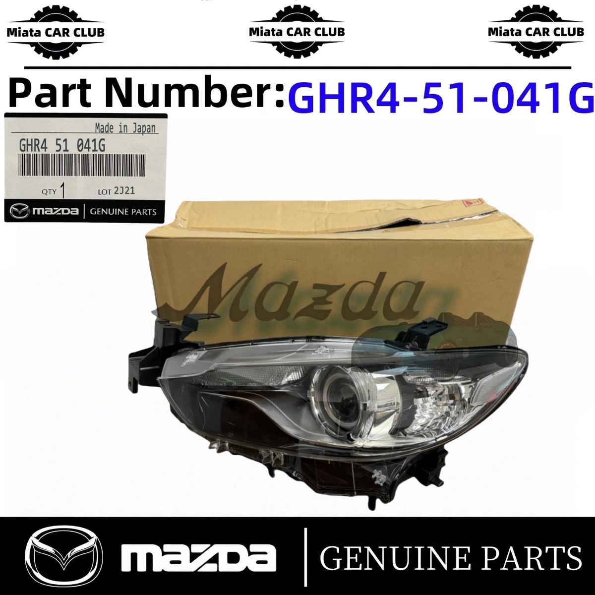 Đèn Pha Trái Mazda Mazda 6 Mã phụ tùng GMH351041G