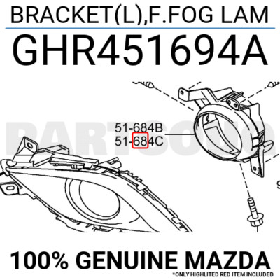 Giá Đỡ Đèn Gầm Trái Mazda Mazda 6 Mã phụ tùng GHR451694A