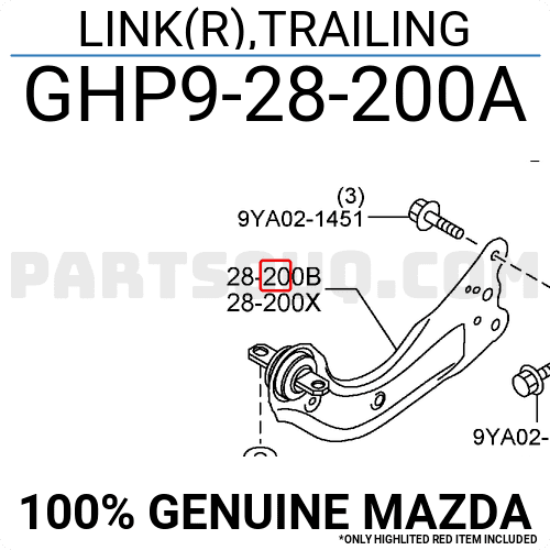 Càng Cong Liên Kết Giá Đỡ May Ơ Sau Phải Mazda Mazda 6 Mã phụ tùng GHP928200A