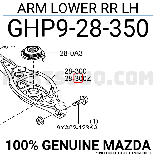 Càng A Dưới Sau Trái Mazda Mazda 6 Mã phụ tùng GHP928350
