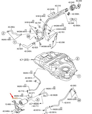 Hộp Lọc Xăng Thừa Mazda CX-5 Mã phụ tùng PE0313970A