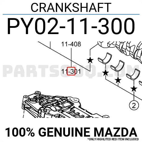 Trục Cơ 2.5 Mazda CX-5 Mã phụ tùng PY0211300