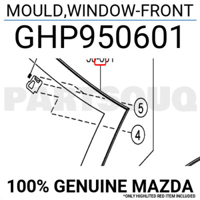 Gioăng Kính Chắn Gió Trước Mazda Mazda 6 Mã phụ tùng GHP950601