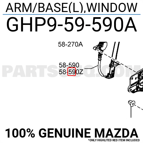 Compa Nâng Hạ Kính Cánh Cửa Trước Trái Mazda Mazda 6 Mã phụ tùng GHP959590A