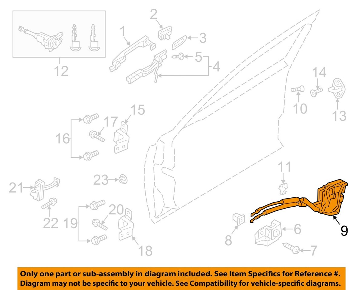 Ổ Khóa Ngậm Cánh Cửa Trước Phải Mazda Mazda 6 Mã phụ tùng GHR158310