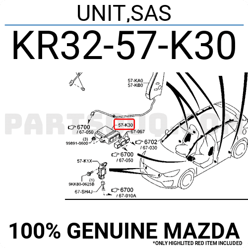 Hộp Điều Khiển Túi Khi Mazda CX-5 Mã phụ tùng KR3257K30