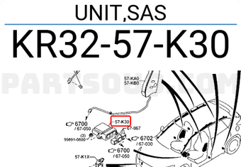 Hộp Điều Khiển Túi Khi Mazda CX-5 Mã phụ tùng KR3257K30