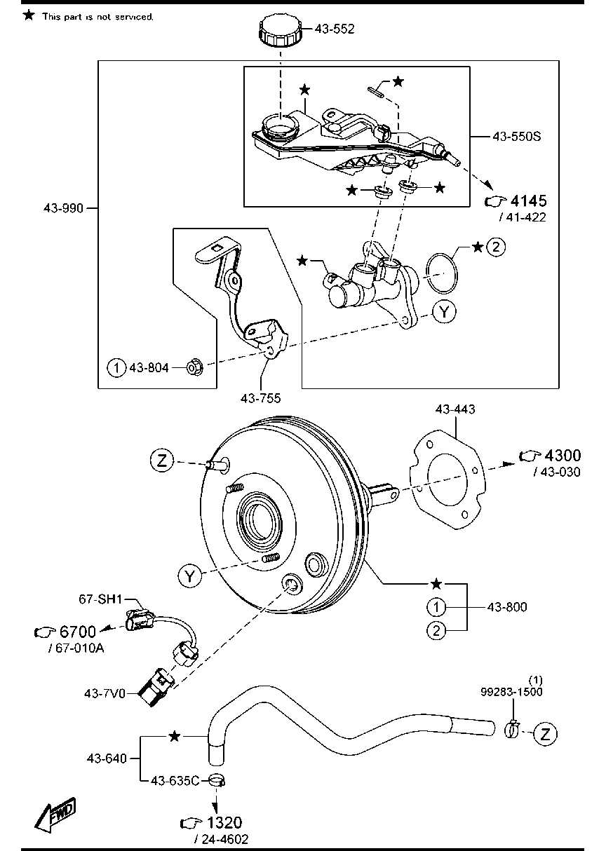 Nắp Bình Dầu Phanh Mazda Mazda 2 Mã phụ tùng KR124355Y