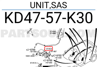 Hộp Điều Khiển Túi Khí Mazda CX-5 Mã phụ tùng KD4757K30