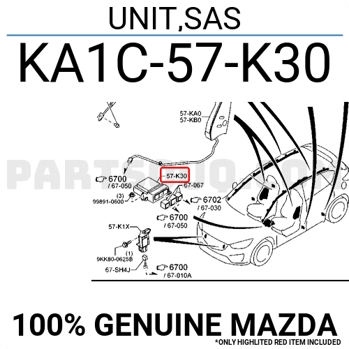 Hộp Điều Khiển Túi Khí Mazda CX-5 Mã phụ tùng KA1C57k30