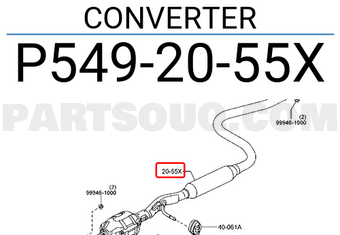 Ông Xả Đoạn Giữa Mazda Mazda 2 Mã phụ tùng P5492055X