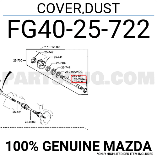 Trục Láp Trung Gian Mazda Mazda 2 Mã phụ tùng FG4025722