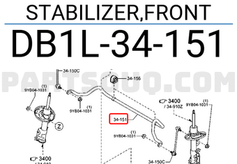 Thanh Giằng Cân Bằng Mazda Mazda 2 Mã phụ tùng DB1L34151