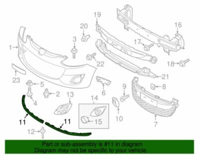 Viền Mạ Cản Trước Phải Mazda Mazda 2 Mã phụ tùng D651519H1B